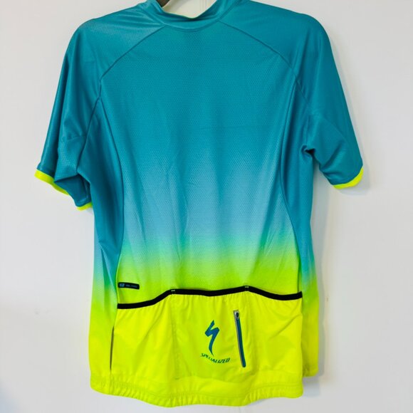 Specialized Turquoise Yellow Ombre SL Pro Jersey Short Sleeve Cycle Top Size XL - Picture 2 of 8